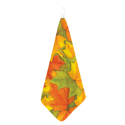 Fall Autumn Maple Leaves Print Hand Towel