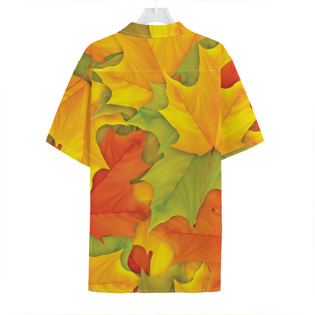 Fall Autumn Maple Leaves Print Hawaiian Shirt