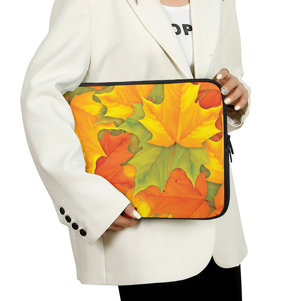 Fall Autumn Maple Leaves Print Laptop Sleeve