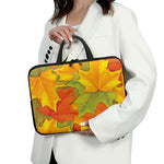 Fall Autumn Maple Leaves Print Laptop Sleeve With Handle