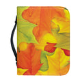 Fall Autumn Maple Leaves Print Leather Bible Cover
