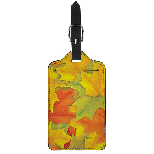 Fall Autumn Maple Leaves Print Luggage Tag