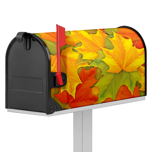 Fall Autumn Maple Leaves Print Mailbox Cover
