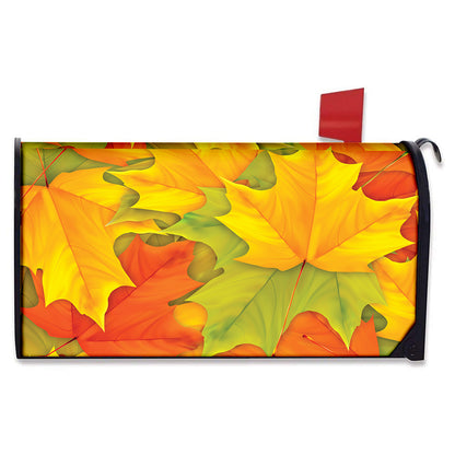 Fall Autumn Maple Leaves Print Mailbox Cover