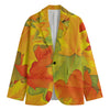 Fall Autumn Maple Leaves Print Men's Blazer