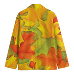 Fall Autumn Maple Leaves Print Men's Blazer