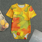 Fall Autumn Maple Leaves Print Men's Bodysuit