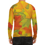 Fall Autumn Maple Leaves Print Men's Long Sleeve Rash Guard