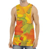 Fall Autumn Maple Leaves Print Men's Muscle Tank Top