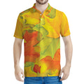 Fall Autumn Maple Leaves Print Men's Polo Shirt