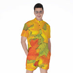 Fall Autumn Maple Leaves Print Men's Rompers