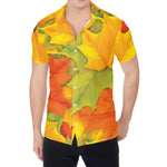 Fall Autumn Maple Leaves Print Men's Shirt