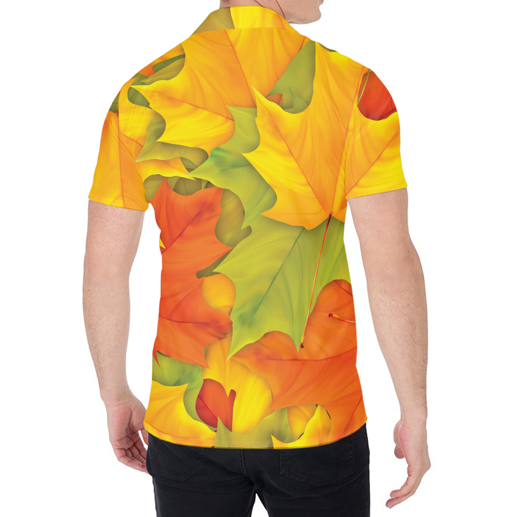 Fall Autumn Maple Leaves Print Men's Shirt