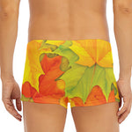 Fall Autumn Maple Leaves Print Men's Short Boxer Briefs