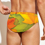Fall Autumn Maple Leaves Print Men's Swim Briefs