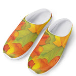 Fall Autumn Maple Leaves Print Mesh Casual Shoes