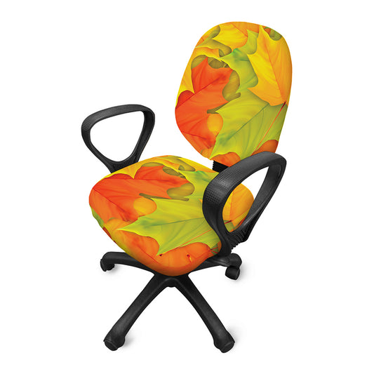 Fall Autumn Maple Leaves Print Office Chair Cover