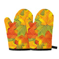 Fall Autumn Maple Leaves Print Oven Mitts