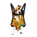 Fall Autumn Maple Leaves Print Pet Carrier Backpack