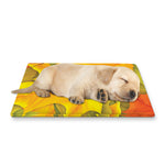 Fall Autumn Maple Leaves Print Pet Cooling Mat Cover