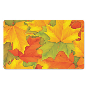 Fall Autumn Maple Leaves Print Polyester Doormat