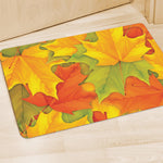 Fall Autumn Maple Leaves Print Polyester Doormat