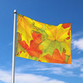 Fall Autumn Maple Leaves Print Polyester Flag