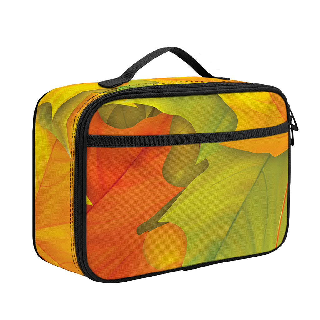 Fall Autumn Maple Leaves Print Portable Lunch Bag
