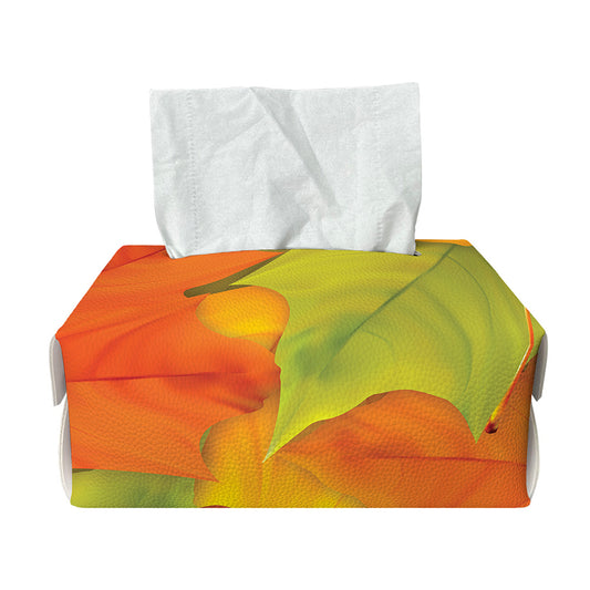 Fall Autumn Maple Leaves Print Rectangle Tissue Box Cover