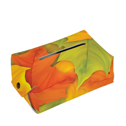 Fall Autumn Maple Leaves Print Rectangle Tissue Box Cover