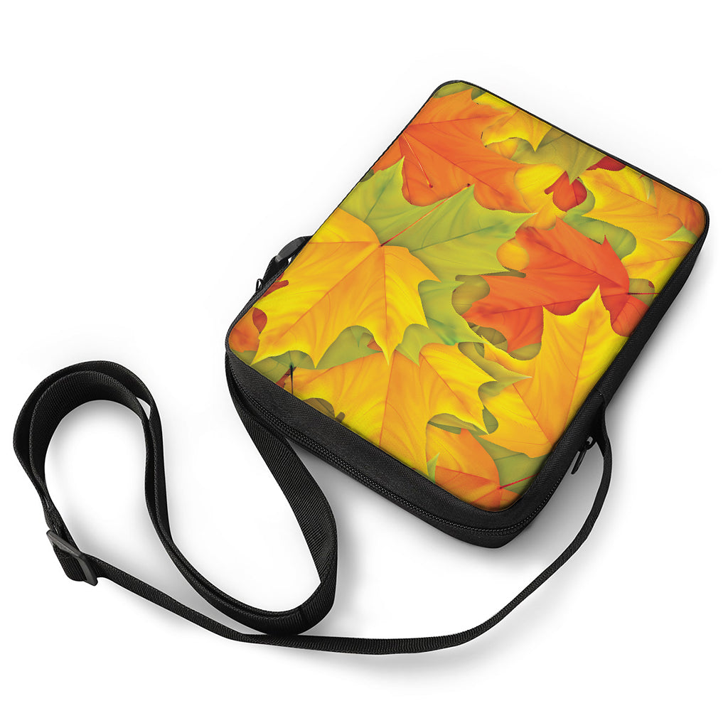 Fall Autumn Maple Leaves Print Rectangular Crossbody Bag