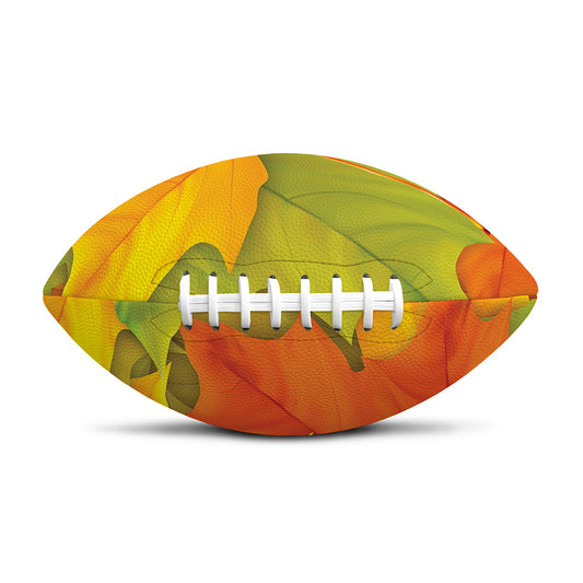 Fall Autumn Maple Leaves Print Rugby Ball
