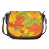 Fall Autumn Maple Leaves Print Saddle Bag