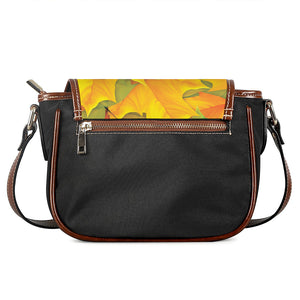 Fall Autumn Maple Leaves Print Saddle Bag