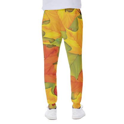 Fall Autumn Maple Leaves Print Scuba Joggers