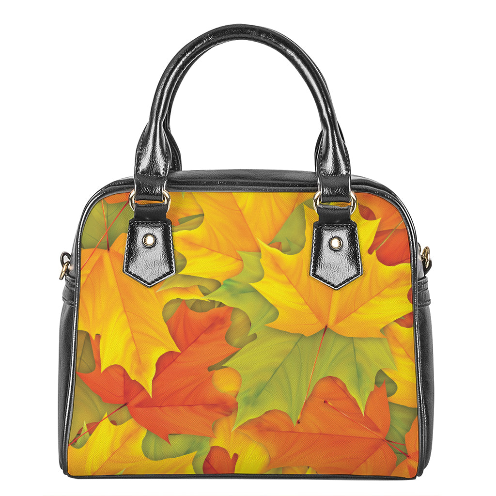 Fall Autumn Maple Leaves Print Shoulder Handbag