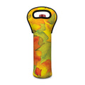 Fall Autumn Maple Leaves Print Single Neoprene Wine Tote