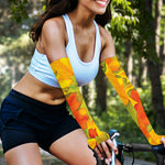 Fall Autumn Maple Leaves Print Sun Protection Arm Sleeves