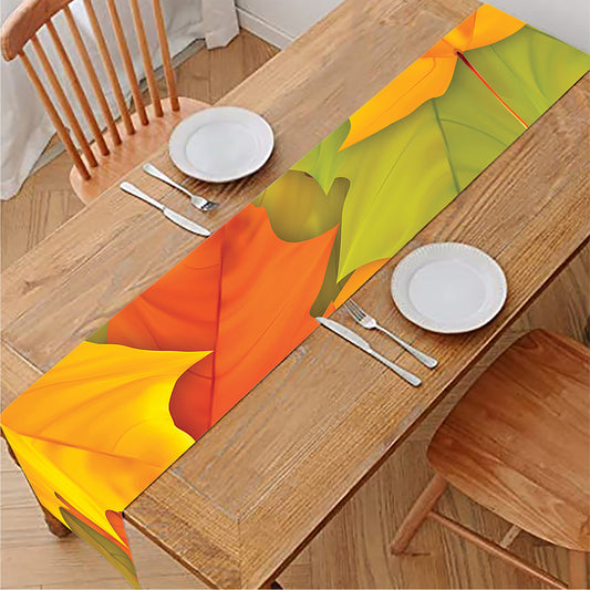 Fall Autumn Maple Leaves Print Table Runner