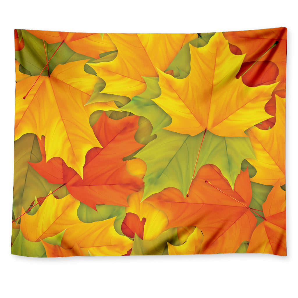 Fall Autumn Maple Leaves Print Tapestry