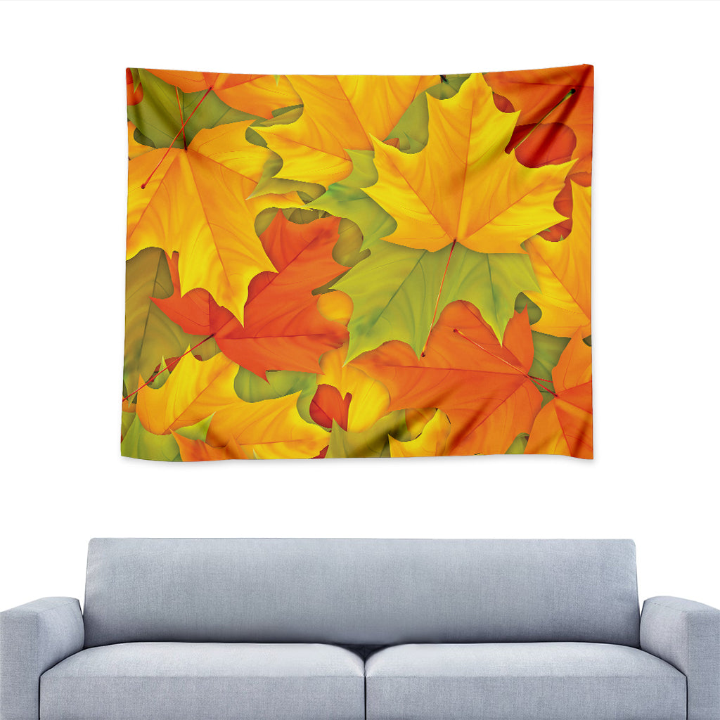 Fall Autumn Maple Leaves Print Tapestry