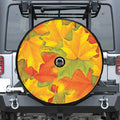 Fall Autumn Maple Leaves Print Tire Cover With Camera Hole