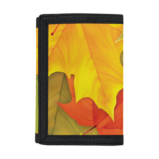 Fall Autumn Maple Leaves Print Trifold Wallet