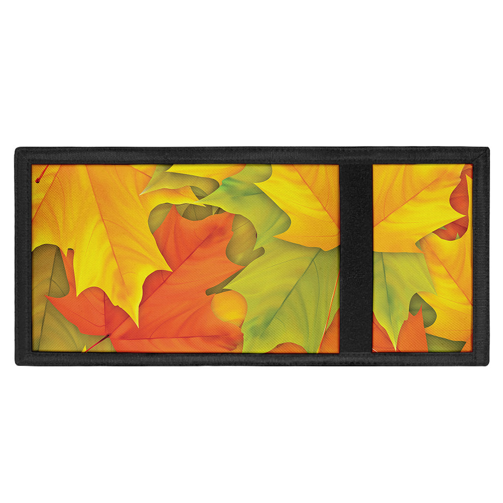 Fall Autumn Maple Leaves Print Trifold Wallet