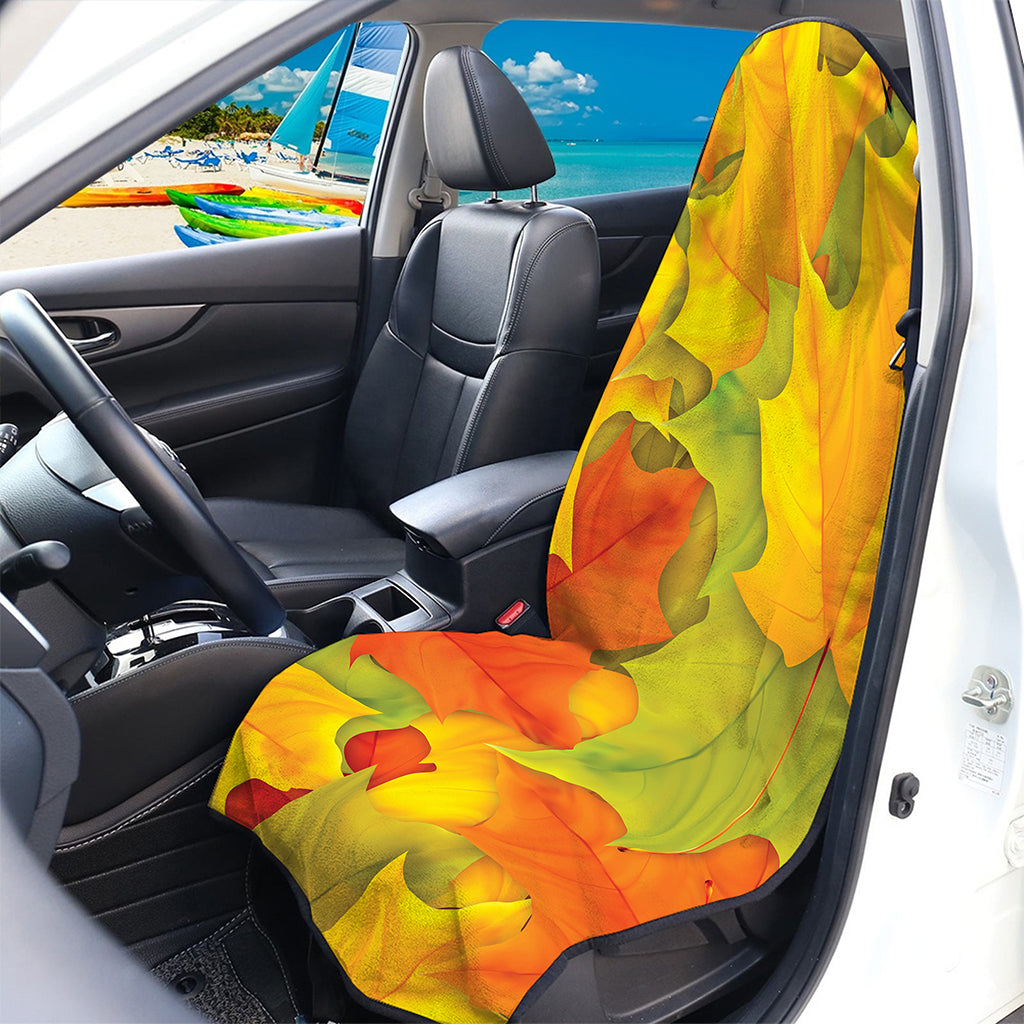 Fall Autumn Maple Leaves Print Waterproof Car Seat Cover