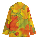 Fall Autumn Maple Leaves Print Women's Blazer