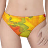 Fall Autumn Maple Leaves Print Women's Thong