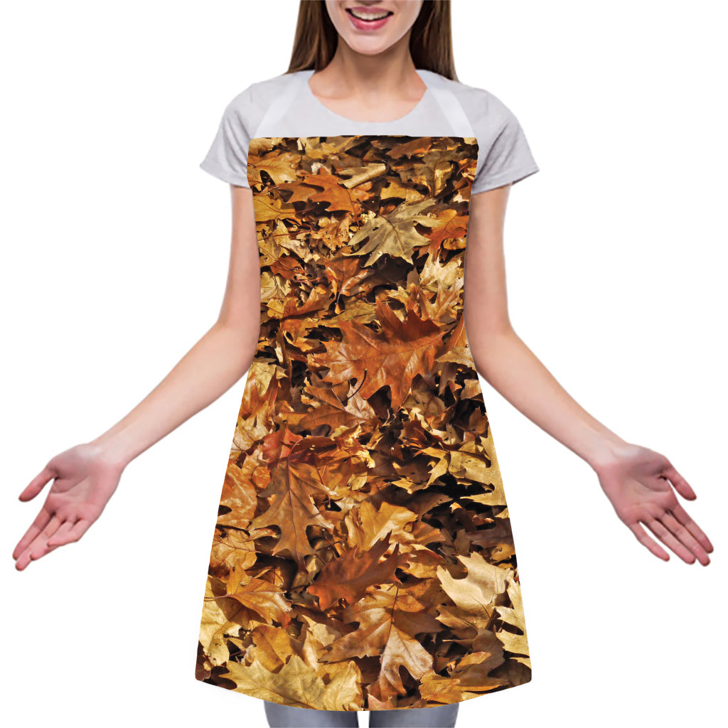 Fall Leaves Hunting Camouflage Print Adjustable Apron