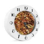Fall Leaves Hunting Camouflage Print Alarm Clock