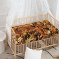 Fall Leaves Hunting Camouflage Print Baby Crib Sheet